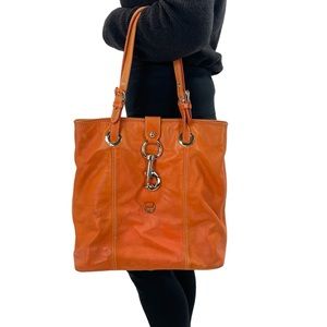 Moschino Leather Bag OS Orange